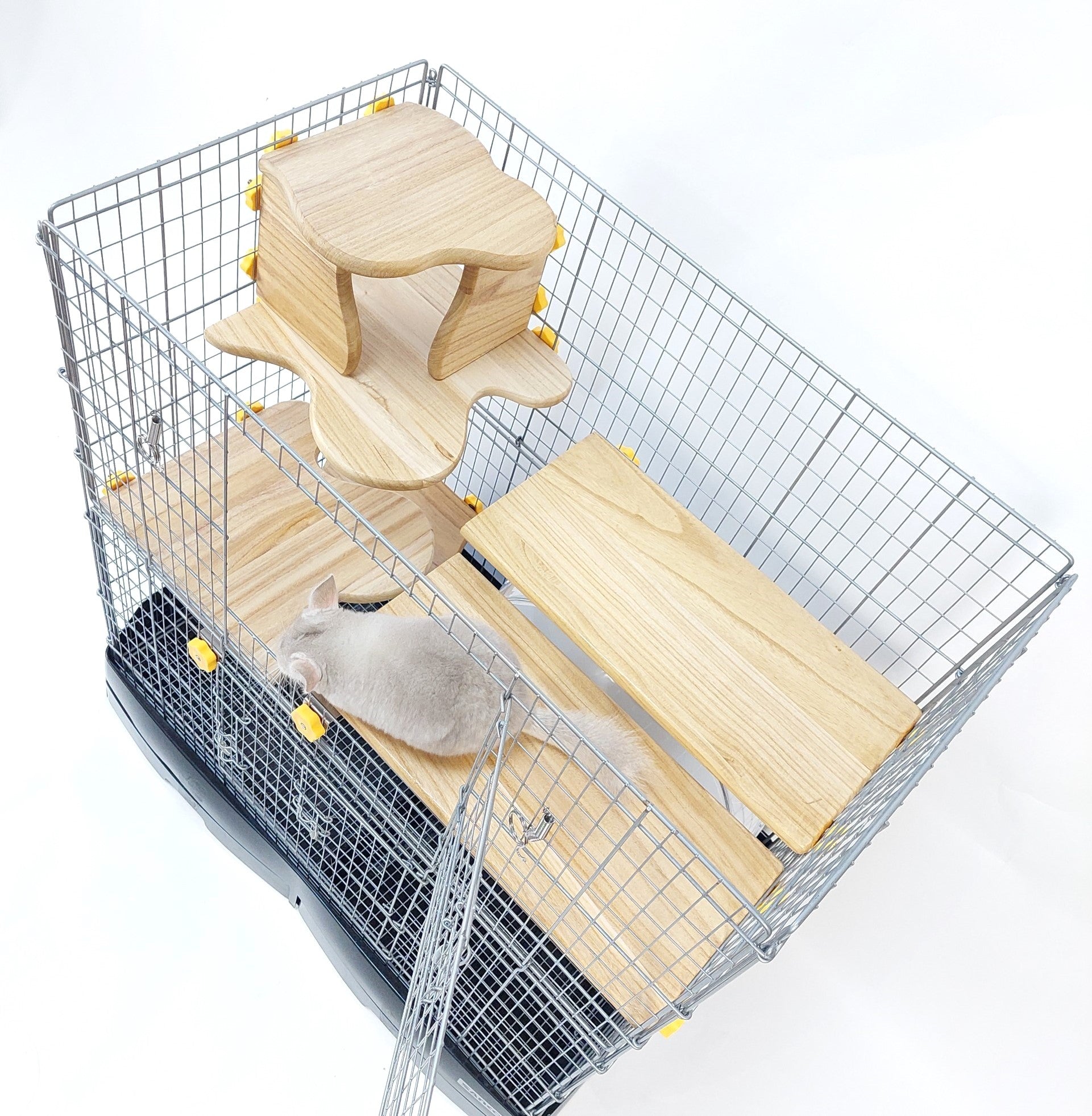 日本初,防水加工,チンチラケージが快適な環境に【洗ピカ-チンチラフィールド大型ケージ用SET】(チンチラステージ,チンチラステップ,チンチラケージレイアウト,イージーホーム80ハイレイアウト,チンチラハウス)